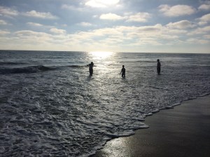 Cousins in the surf. © 2014 the Jotter’s Joint 